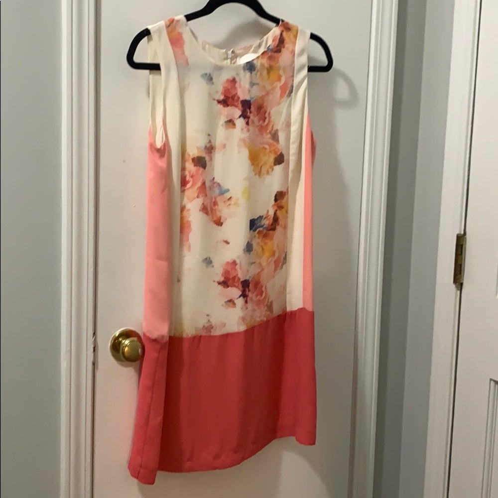Pink floral dress